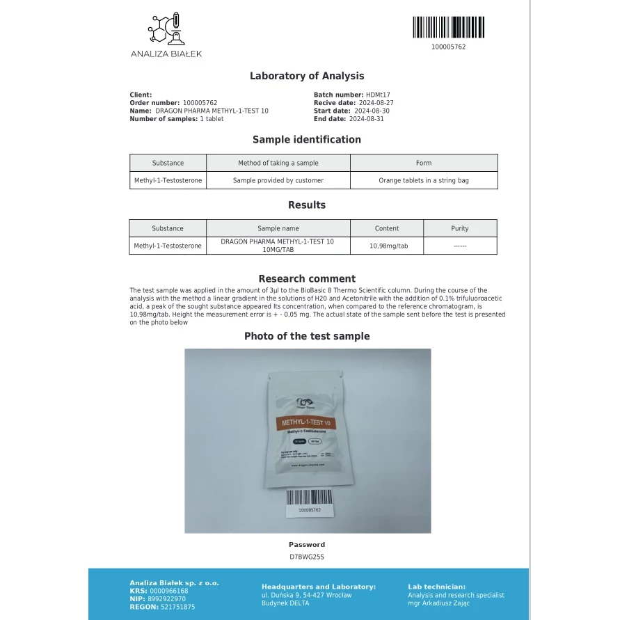 Dragon Pharma, Europe Methyl-1-Test 10