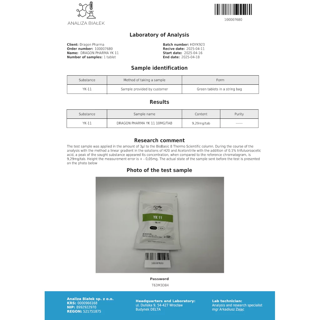 Dragon Pharma, Europe YK 11