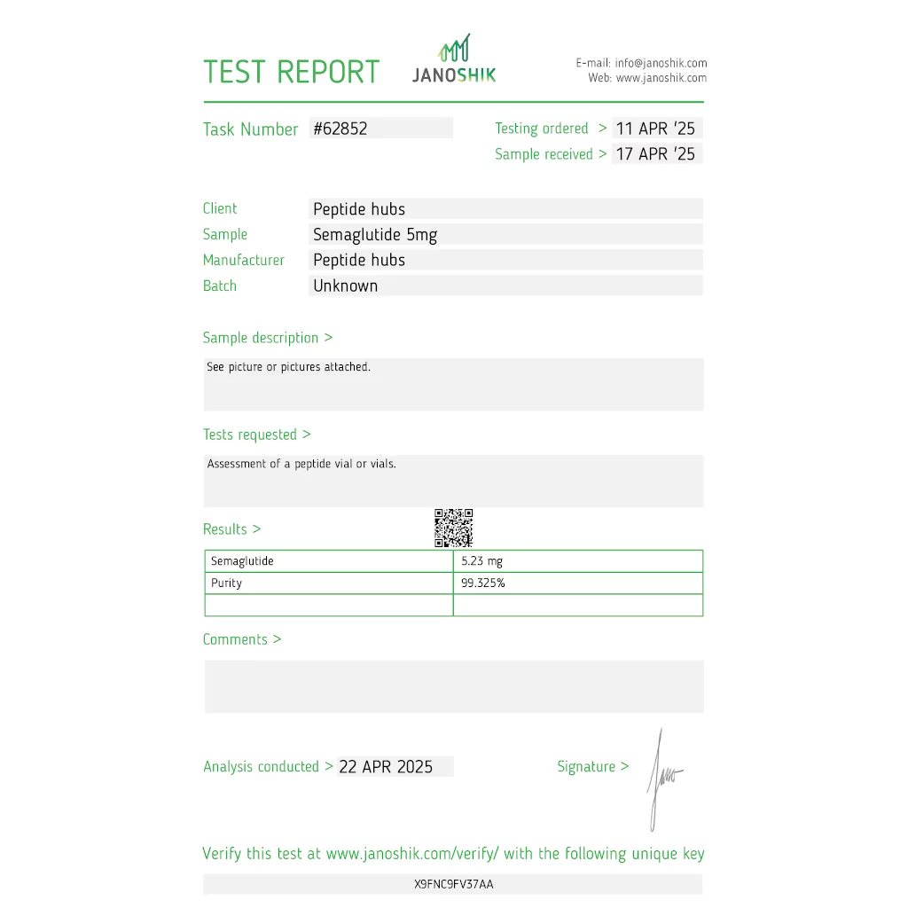 Peptide Hubs Semagluitde 5 mg