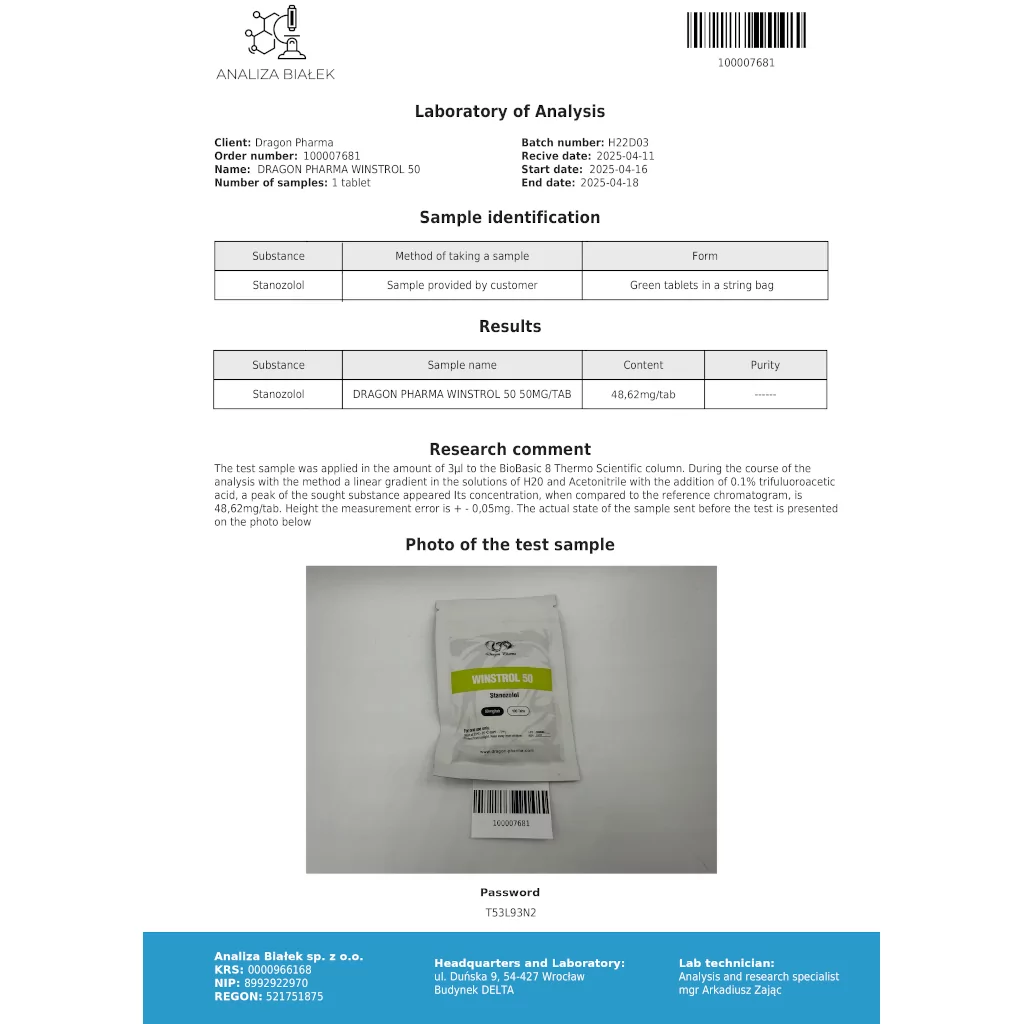 Dragon Pharma, Europe Winstrol 50 Dragon Pharma, Europe Winstrol 50
