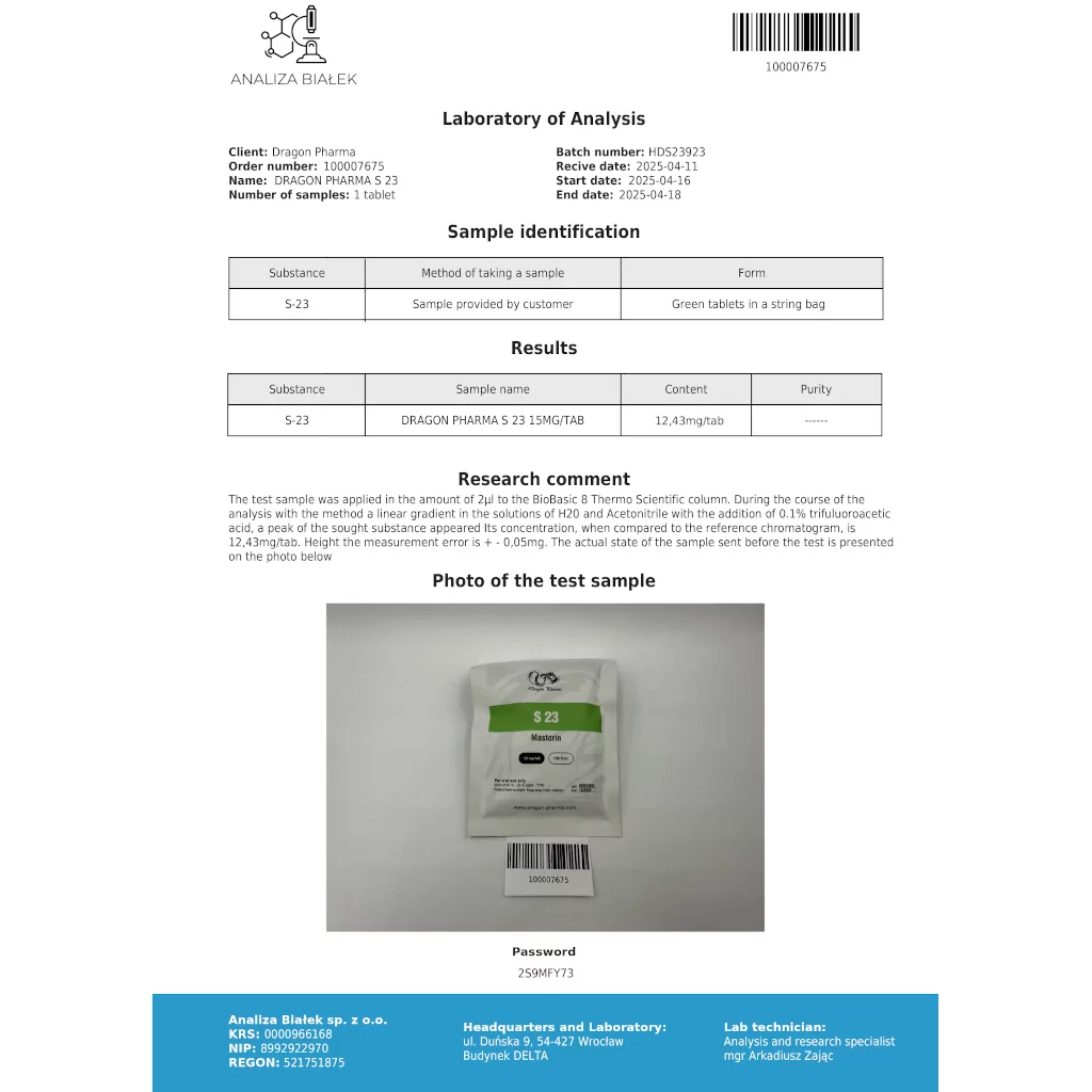 Dragon Pharma, Europe S 23