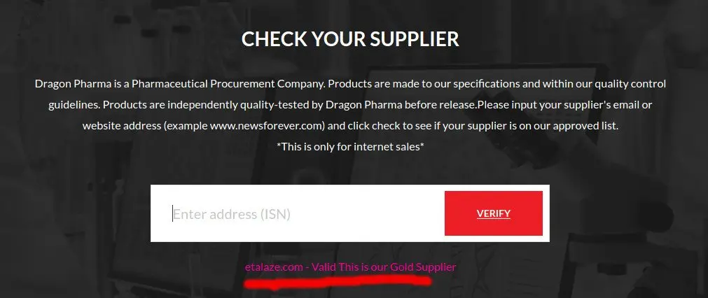 etalaze dragon pharma supplier