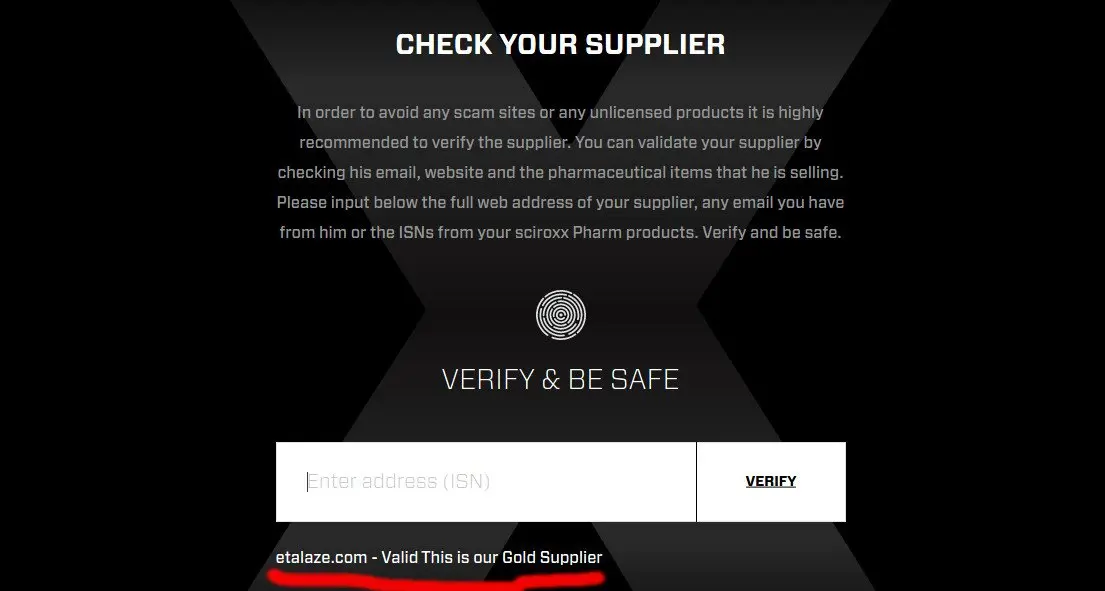 etalaze sciroxx supplier
