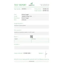 Taldabol lab test result (2026-03-23)